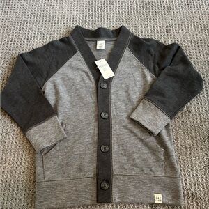 GAP Kids Gray and Black Cardigan Sweater